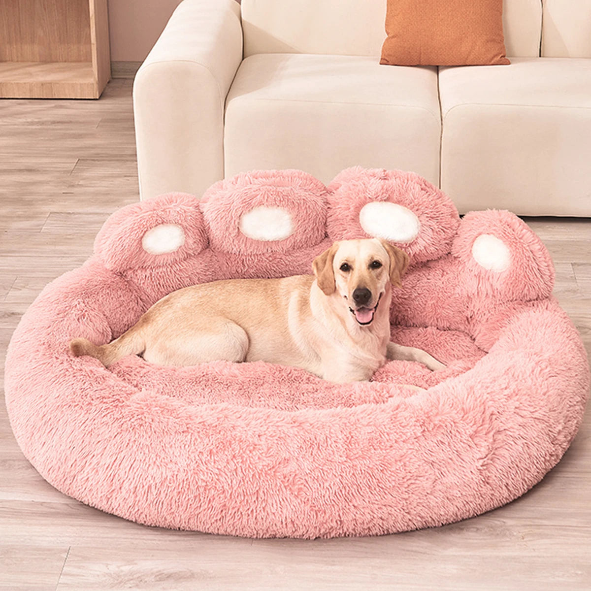 Fluffy Paws™ Plush Dog Bed – Cozy Sofa Cushion for Dogs & Cats