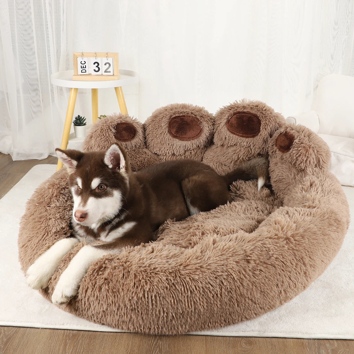 Fluffy Paws™ Plush Dog Bed – Cozy Sofa Cushion for Dogs & Cats