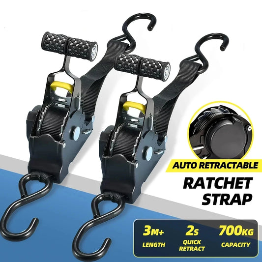 CargoGrip Pro Retractable Tie-Down Straps System