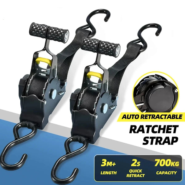 CargoGrip Pro Retractable Tie-Down Straps System